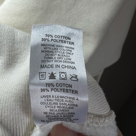 Adele Official Merch Hello Its Me Fleece Sweatshirt Crewneck Bone White Tour XXL - Picture 13 of 15